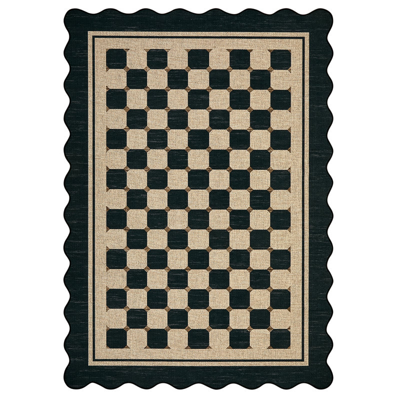 Tapis intérieur / extérieur Easy-Look, Noir, 5 x 7 pi