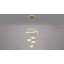 Lustre moderne 15,7 "à 4 globes de couleur dorée avec éclairage tricolore et hauteur réglable
