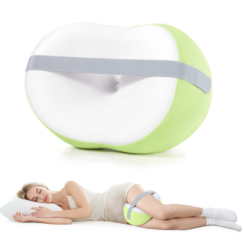 Oreiller de genou Owlprince pour dormeurs latéraux, coussin de positionnement des jambes en mousse à mémoire de forme rafraîchissant pour soulager la sciatique, les douleurs aux genoux, au dos, aux jambes et aux hanches, vert