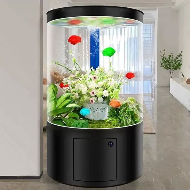 Réservoir d'aquarium moderne en acrylique 105-115 gallons, Black, 31.5