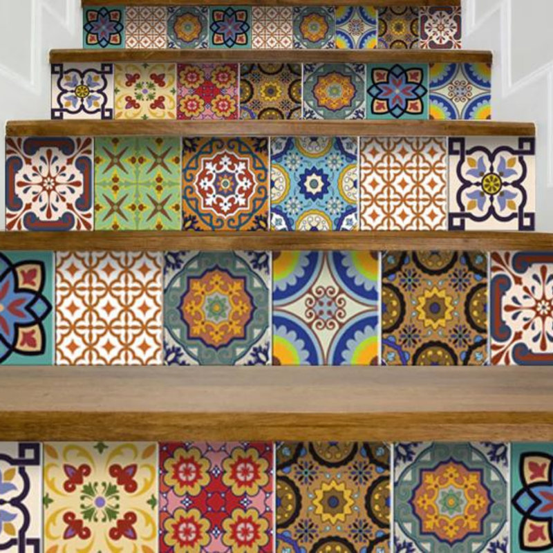 Carreau de mosaïque auto-adhésif en vinyle 8 po x 8 po