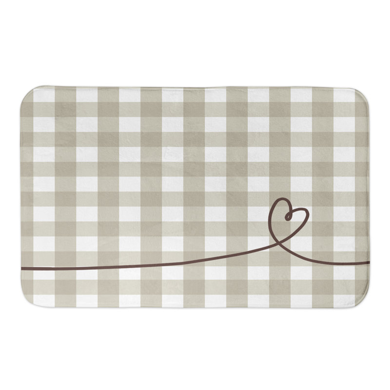 Vidrine Memory Foam Non-Slip Bath Rug