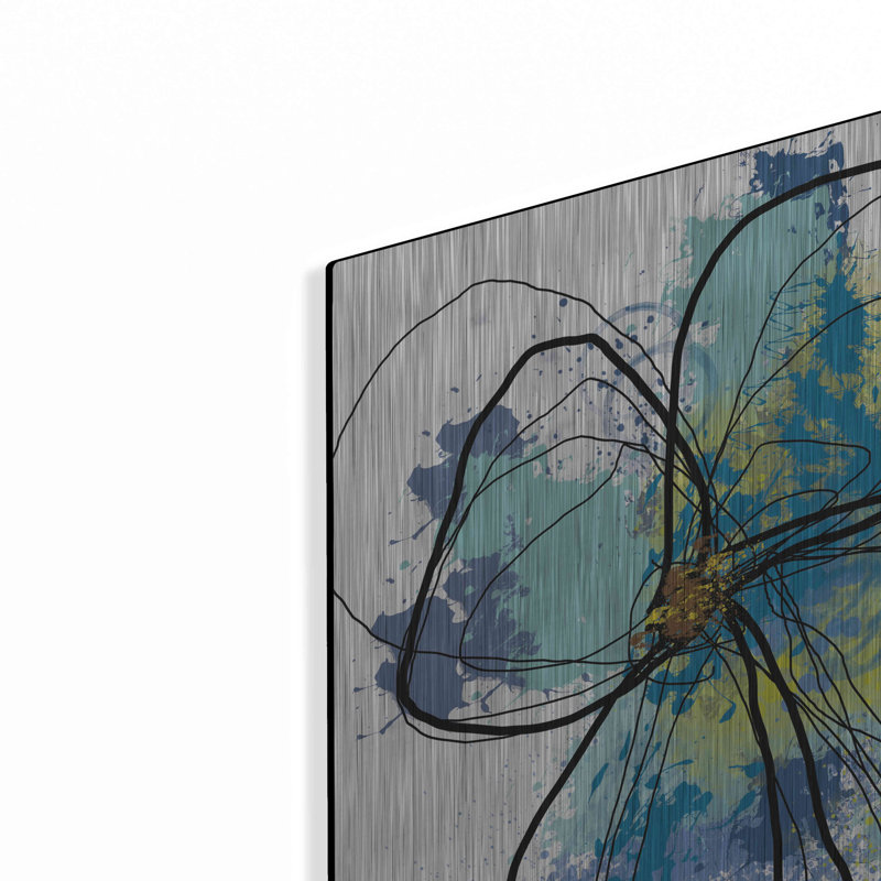 «Azure Petals I» par Jan Weiss, H 24 po x l 24 po