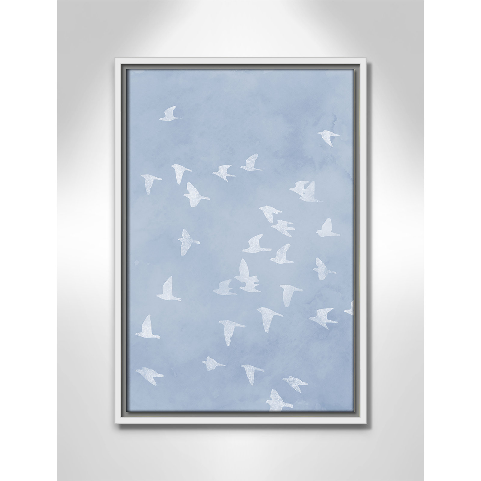 Flying Friends Print by Marcus Prime, 13.5'' W x 19.5'' H, White Floater