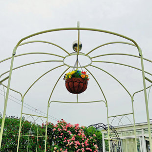 Metal iron garden birdcage shaped arch pavilion