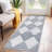 Machine Washable Rugs Distressed Trellis Rug for Living Room Non Slip Stain Resistant Carpet Modern Checkered Farmhouse Floor Cover-1309392285