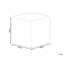 Leando 40cm Wide Square Geometric Pouf Ottoman
