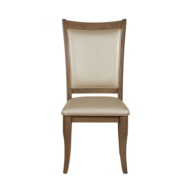 Chaise d’appoint à dossier en lattes beige