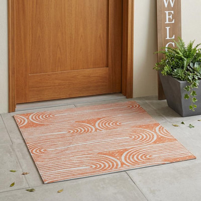 Tapis extérieur lavable antidérapant 3 pi x 5 pi Salmon