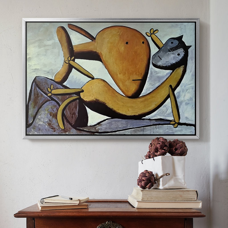 Chat et gros poisson, v. 1931 - Pablo Picasso, toile tendue avec châssis, 16 x 24, Argent
