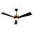 52" 3-Blade Woven Rattan Ceiling Fan With LED Light And Remote Control-2010988664