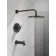 Modern Raincan Round Single-Function Tub and Shower Faucet Set, Valve Trim Kit, Rainfall Shower Head