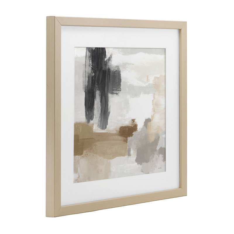 «Absent Minded Abstract Composition», reproduction sous verre encadrée par Amber Sterling, Cadre de récolte en pin