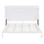  Lit escamotable pleine grandeur avec cadre mural pliable, solution de rangement minimaliste, conception de lit moderne, blanc