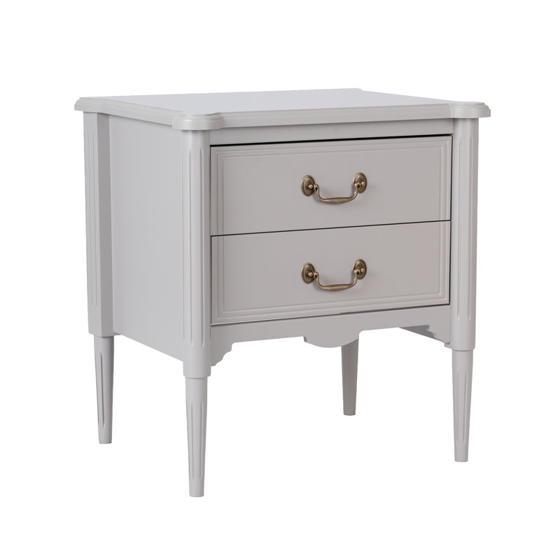 Doniesha End Table With Drawers, Gray, Gray, Individual