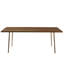 Table de salle à manger de luxe à effet grain de bois avec pieds en métal-123630908