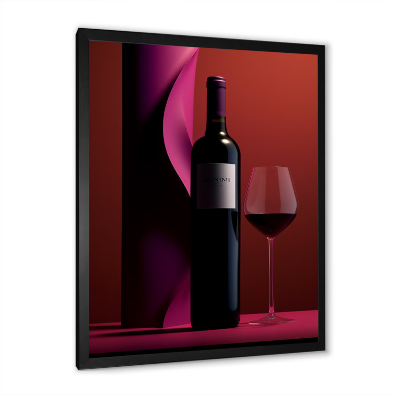 Zinfandel Zenith - Wine, reproduction d'art mural, Cadre simple noir, H 32 po x l 24 po x P 1 po