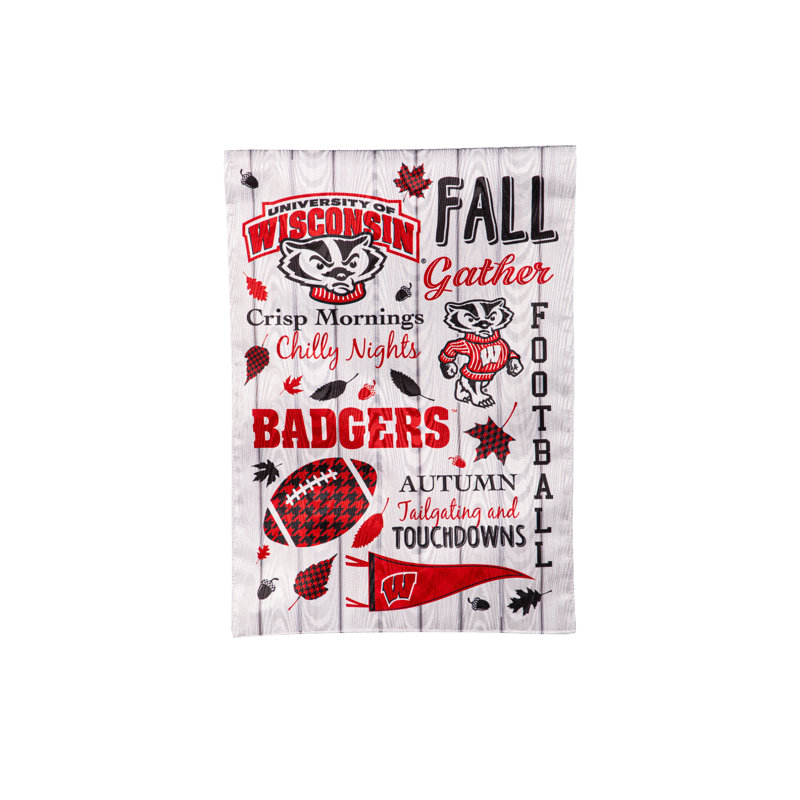 Double face 18 H x 12,5 l, NCAA Wisconsin