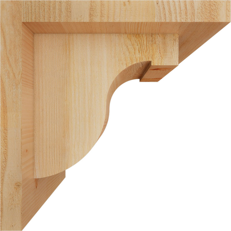 Corbeau Del Monte avec contre-plaque, H 8 po x l 6 po x P 8 po, Sapin de Douglas, Sciage brut