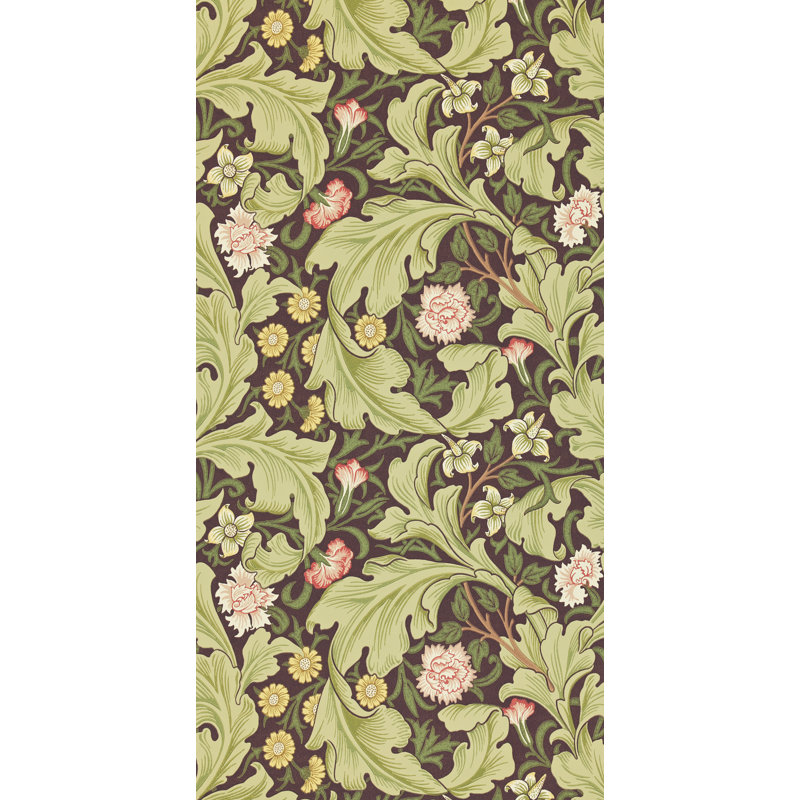 Leicester Wallpaper, Chocolate/Olive