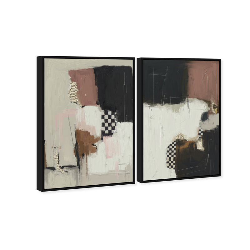 Longing Set Set by Oliver Gal, 11"H x 16"W, Black Floater Frame