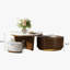 Extendable Pedestal Coffee Table with Storage