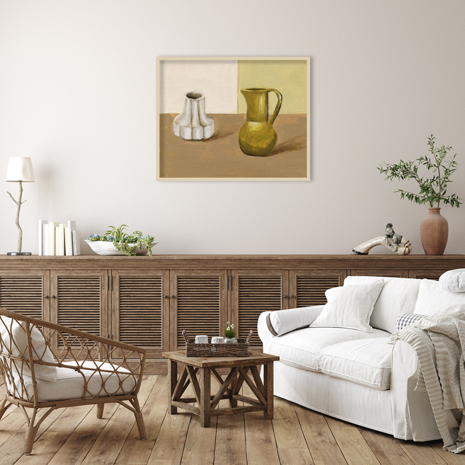 Vases I Print by Melissa Wang, Brown, 33" H x 41" W
