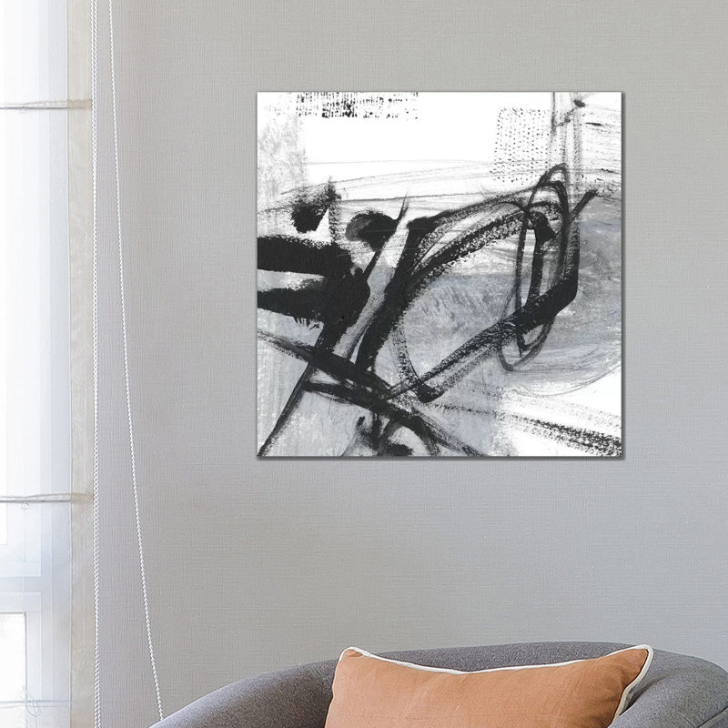 Scribble Script I by Ethan Harper - Wrapped Canvas Painting, 66.04 cm H x 66.04 cm W x 1.91 cm D