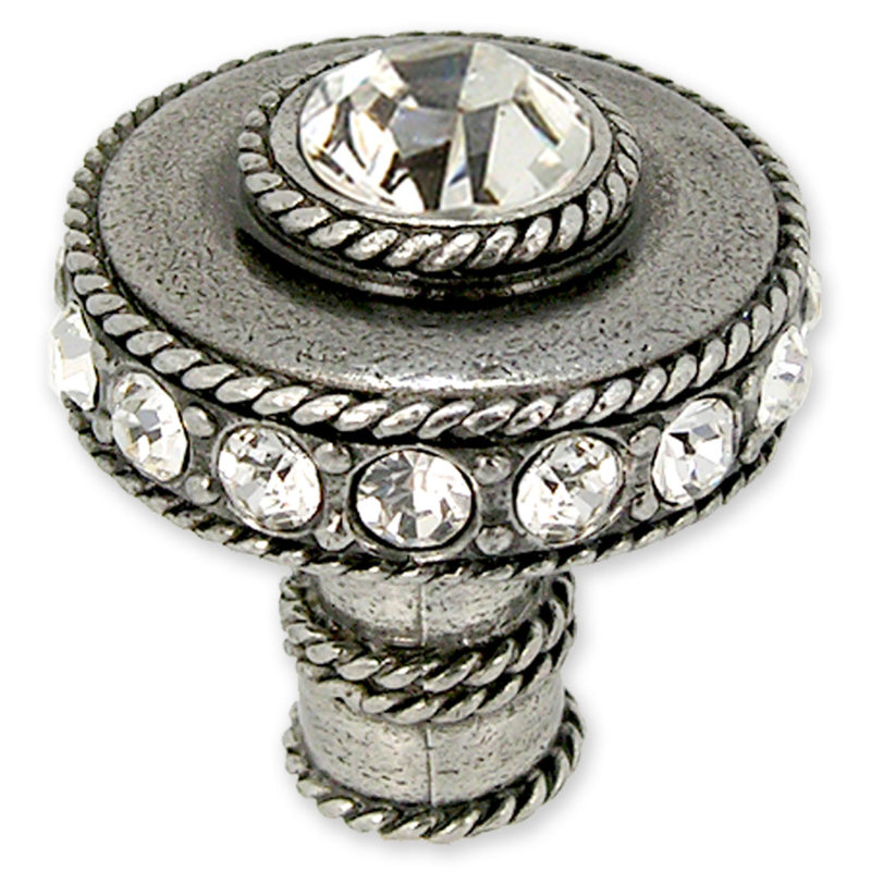 Northern Lights Round Knob, Bright Pewter