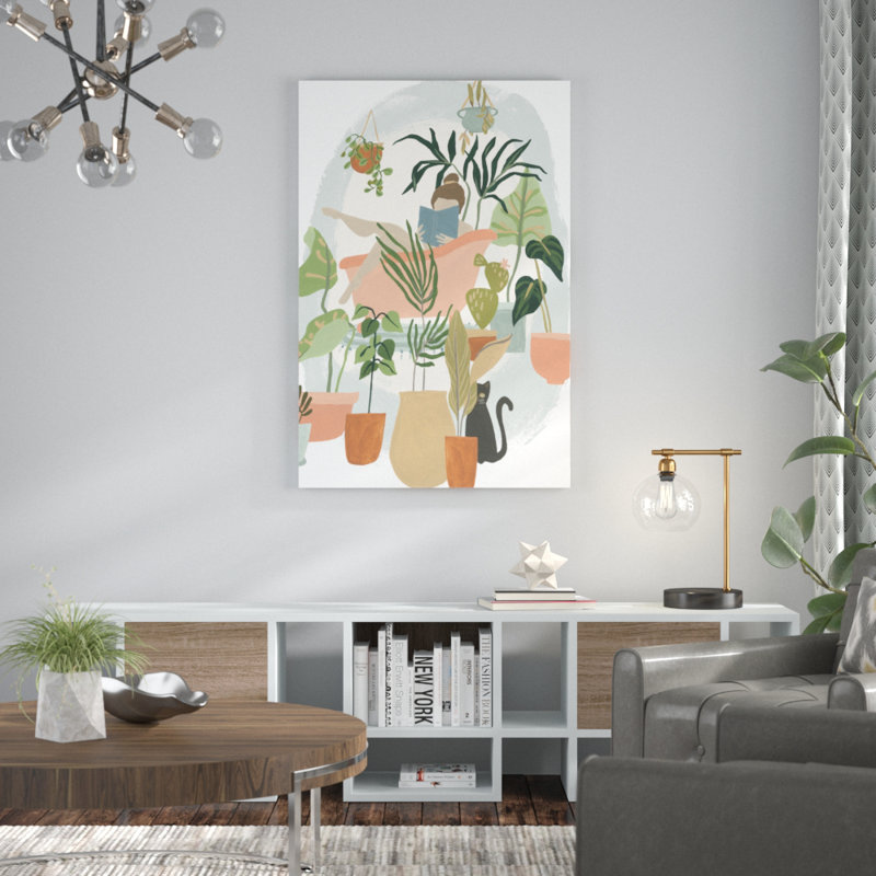 «Plant Lady Bath I», H 18 po x l 12 po x P 1,25 po, Toile tendue
