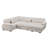 L-Shaped Sectional Sofa Bed Pull Out Sleeper Couch With Storage Chaise-727551406