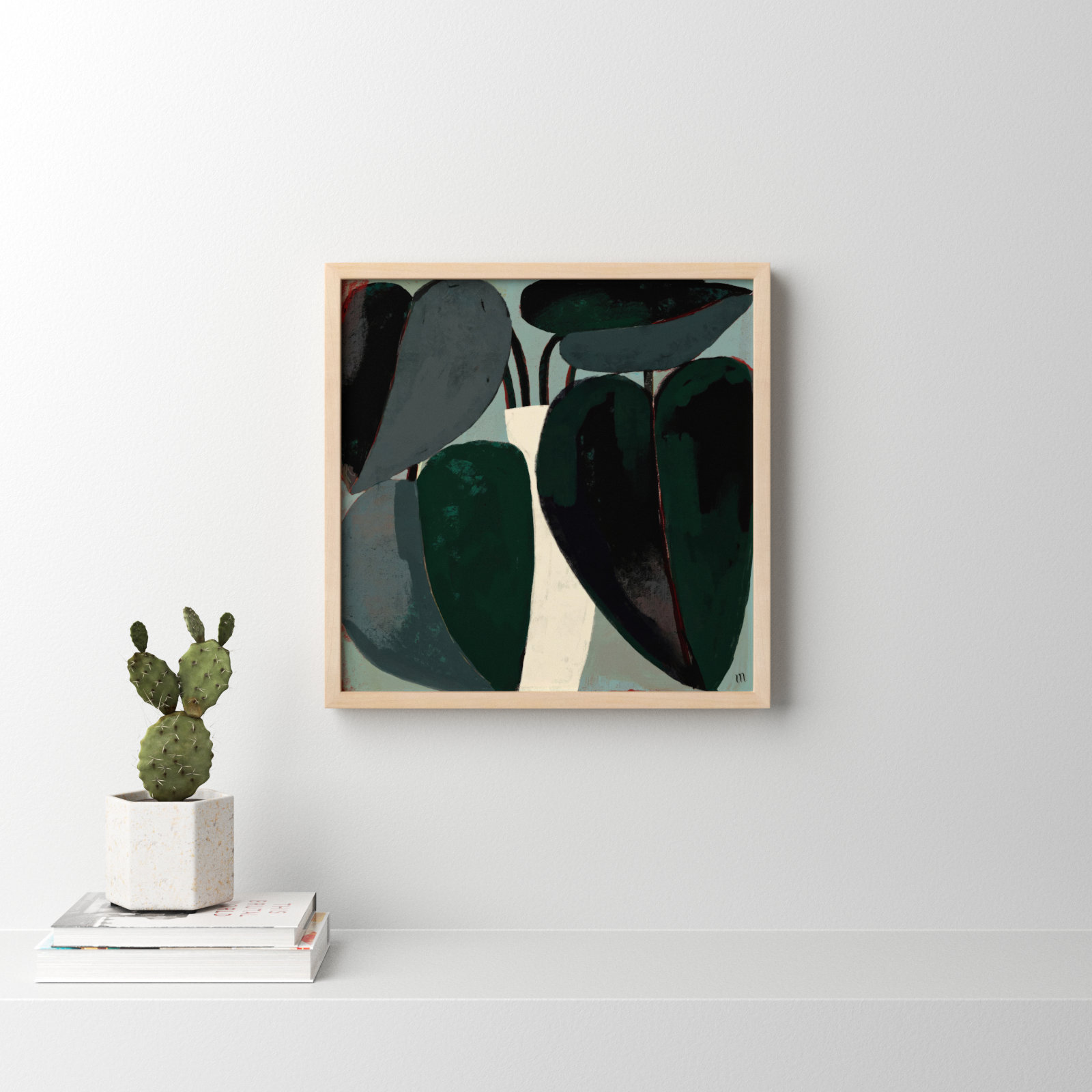 Fall Plant by StudioM, 24" H x 24" W x 1.25" D, Brown