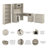 Shelonda 4 Piece Computer Desk Office Set-1854894888