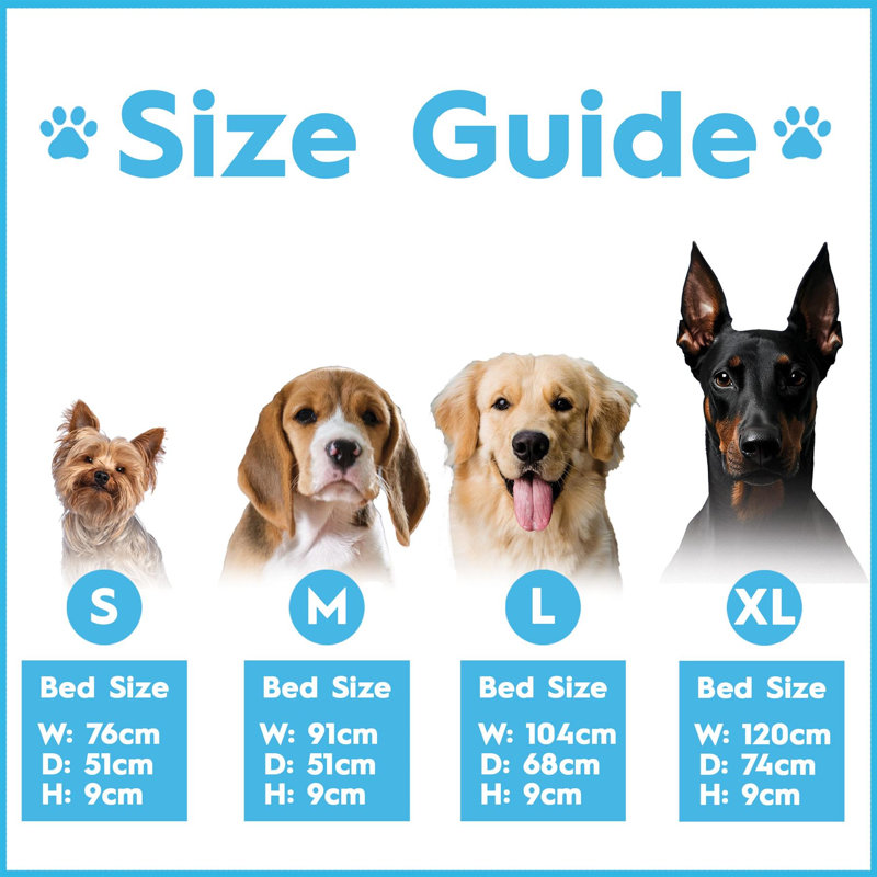 Harbour Housewares - Non-Slip Waterproof Dog Mattress, Medium