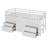 Jangro Kids Twin Loft Bed with Drawers-1548598448