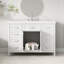 Meuble-lavabo 48 po avec lavabo en résine, portes et tiroirs à fermeture en douceur, design classique