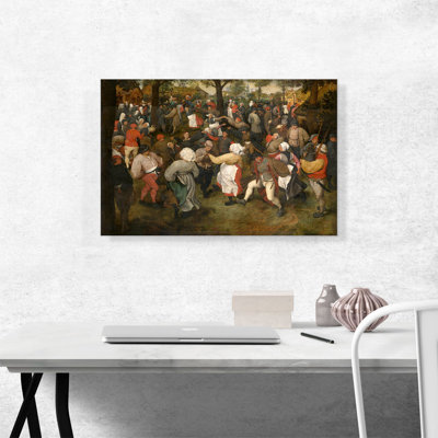 Reproduction d'art sur toile tendue, "Le mariage dansant 1566" par Peter Bruegel l'Ancien