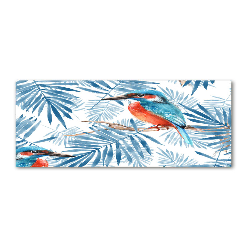 Plants And Bird - Wrapped Canvas Print