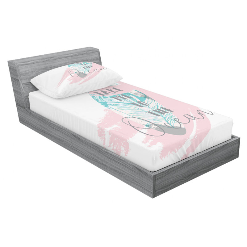 Ensemble de draps Beach Saying, Ensemble de draps pour lit simple avec drap-housse