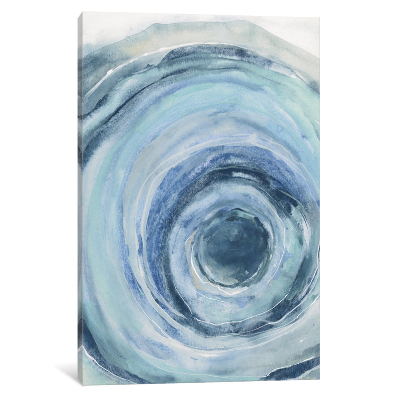 «Watercolor Geode IX» par Chris Paschke - reproduction, H 26 po x l 18 po x P 1,5 po, Toile