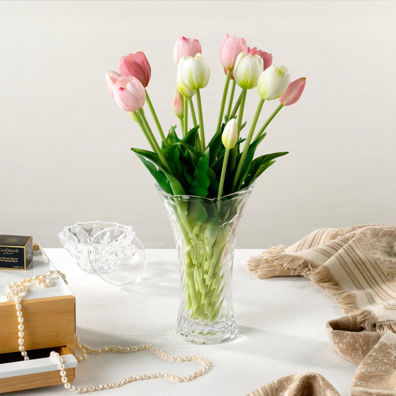 Grand vase à fleurs festonné 9 "Lorren Home Trends