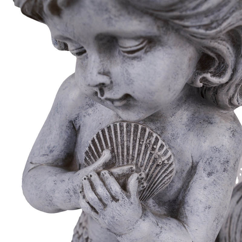 Statue de coquillage et de support sirène