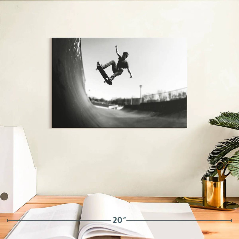 Sirpi Skateboard Ollie Trick, H 8 po x l 12 po