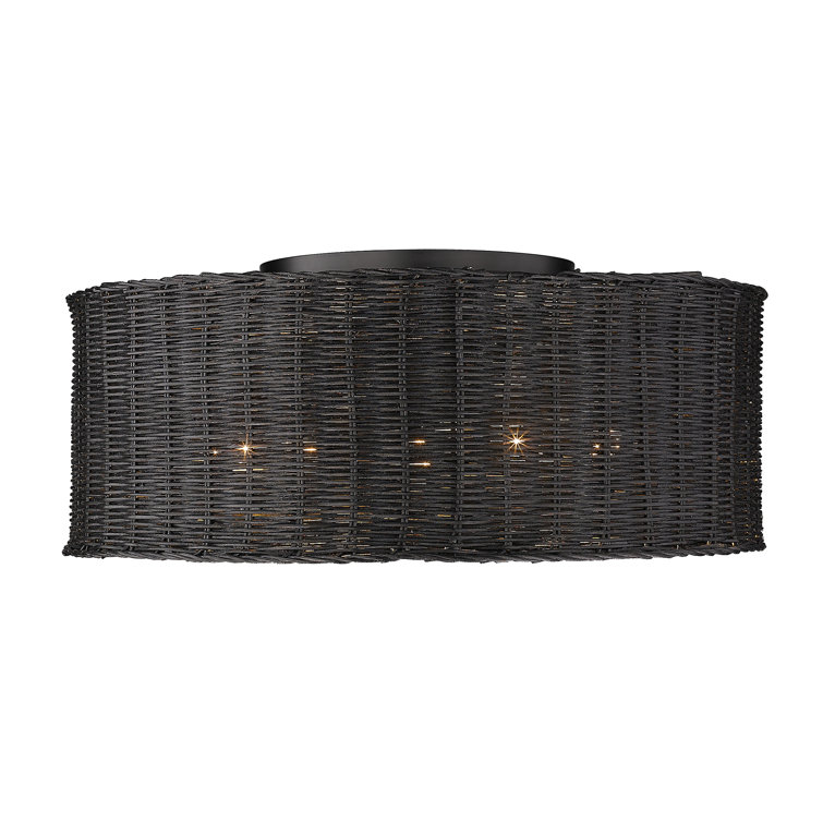 Cuthmore Rattan Flush Mount