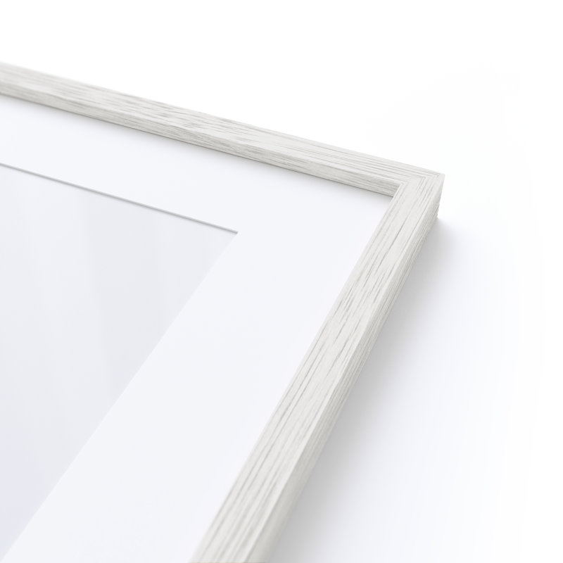Cadre photo Darious, 20 po x 20 po avec passe-partout pour 16 po x 16 p, Blanc