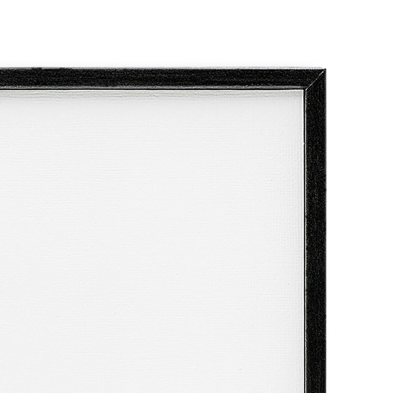 Golden Day Landscape, estampe numérique, design par Amanda Hilburn, Giclée encadrée noir minuit, H 11 po x l 14 po