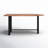 Saree Counter Height 73'' Solid Wood and Iron Dining Table