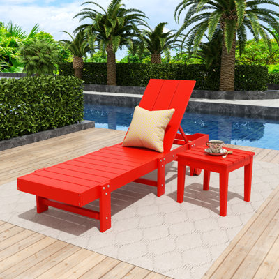 Chaise longue inclinable 77,6 po en poly