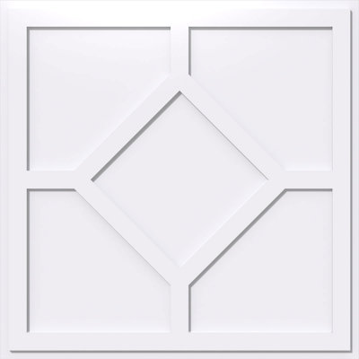 Médaillon de plafond contemporain en PVC de qualité architecturale 12 po x P 4 po x P 1 po Embry