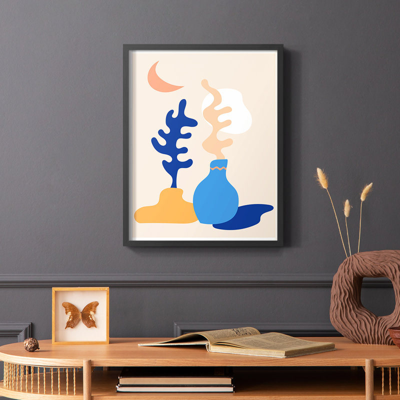 Matisse CDLxx, reproduction encadrée - bois massif, Cadre simple noir, H 14 po x l 11 po